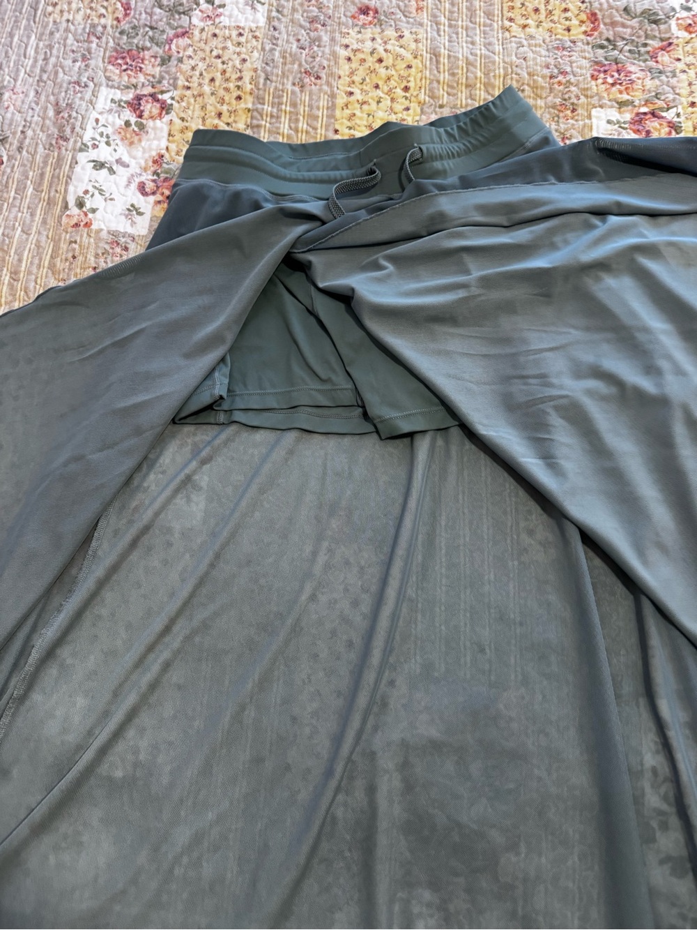 HALARA Slate Blue Drawstring A-Line Midi Skirt - Picture 3 of 5